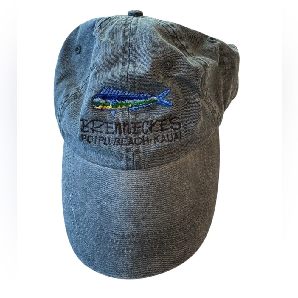 Vintage Brennecke’s Poipu Beach Kauai Denim Cotton Anvil Surf Baseball Hat